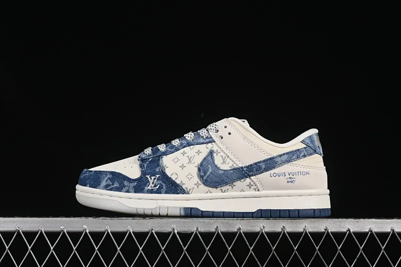 All categories Nk SB Dunk Series Nk SB Dunk Low High-end customized low-top sneakers Nike SB Dunk Low LV joint v blue jeans Anniversary high-end customized low-top casual sneakers CH8311-287